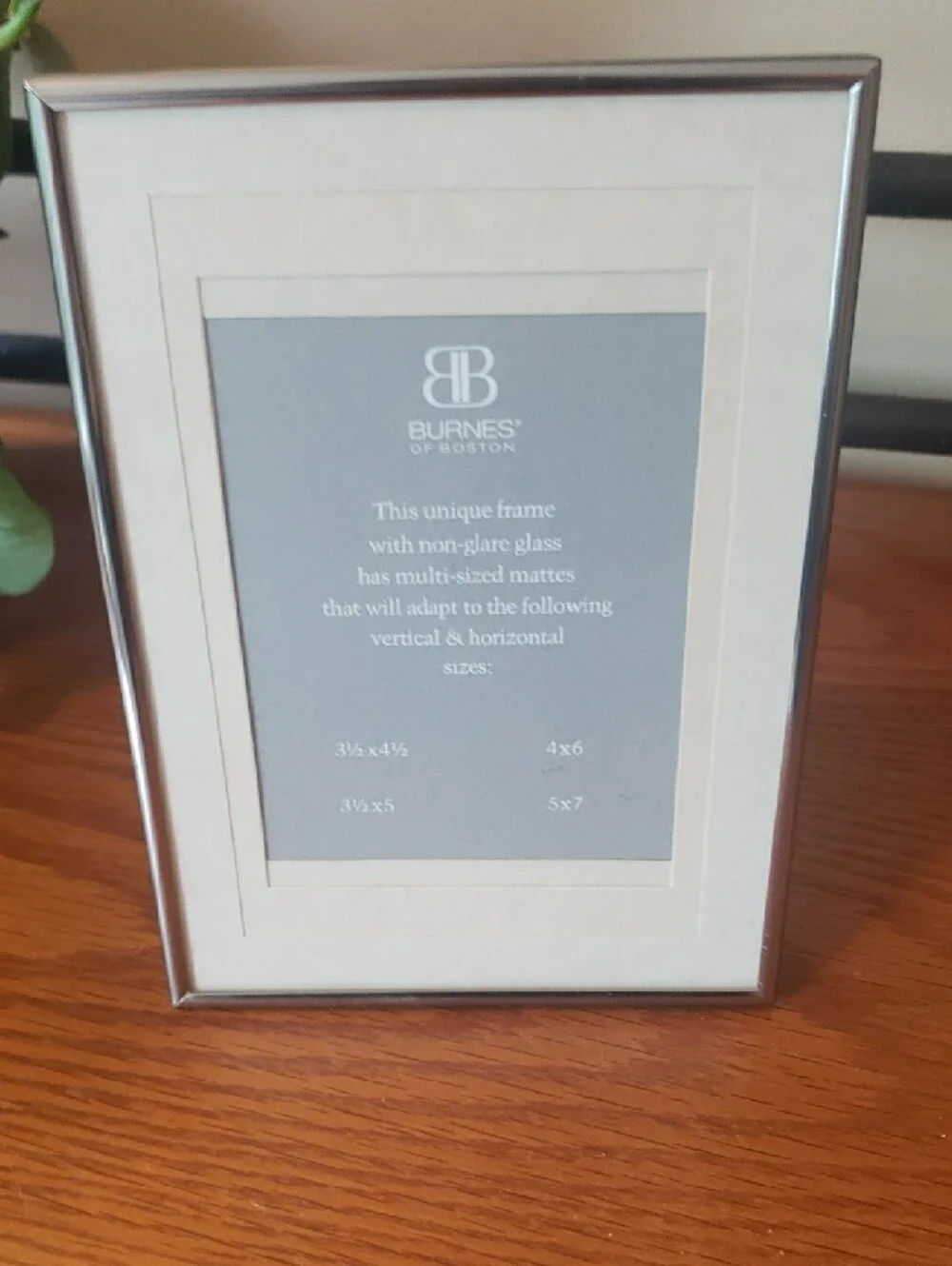NWT - Vtg Burnes Of Boston (2) Silver And Gold W/ Siver Accent Picture Frames